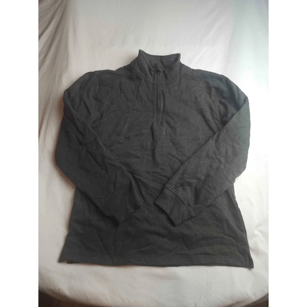 Blue Mountain Sweater Mens M Gray Knit Preppy Urban Basics Layering Pullover